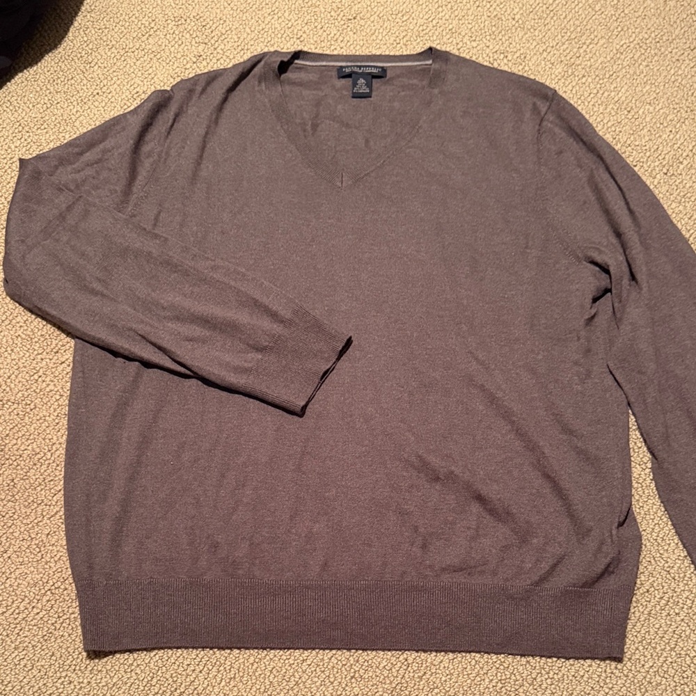 Brown xl Men's banana republic silk cashmere v-Neck Sweater